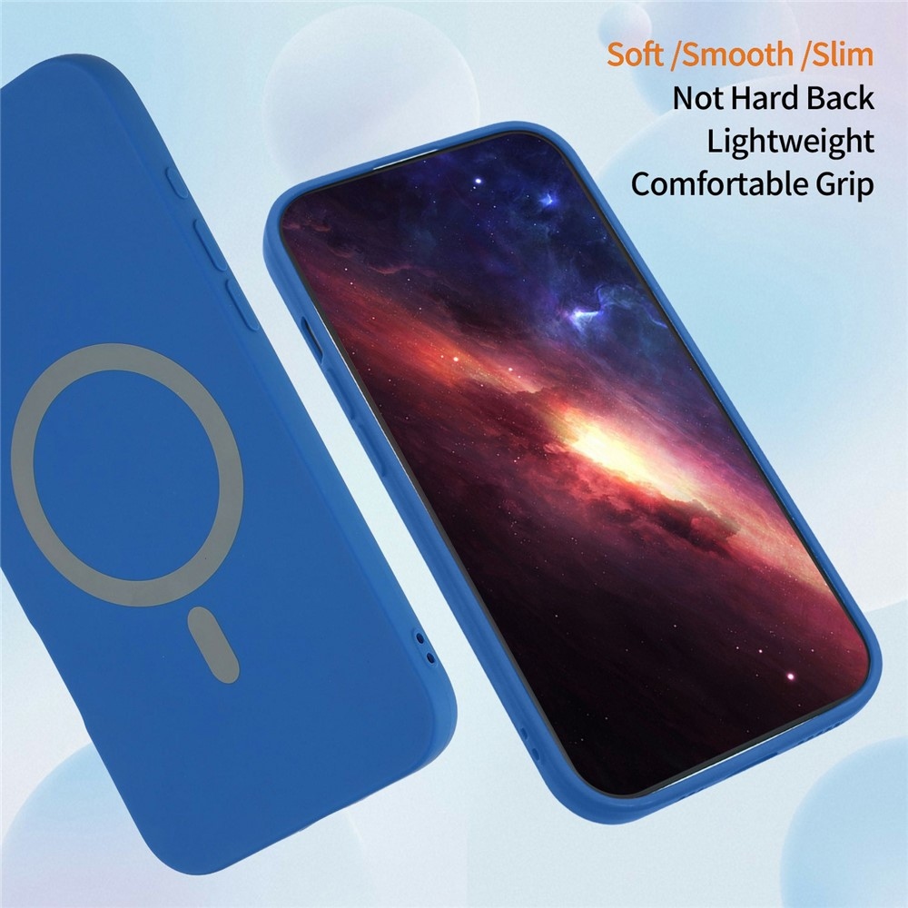 Solide gélový obal s MagSafe na Xiaomi Redmi Note 15 Pro 4G - tmavomodrý