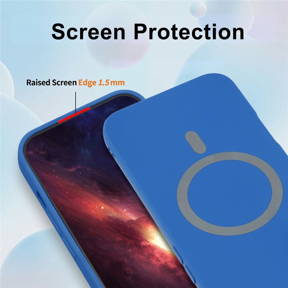 Solide gélový obal s MagSafe na Xiaomi Redmi Note 15 Pro 4G - tmavomodrý