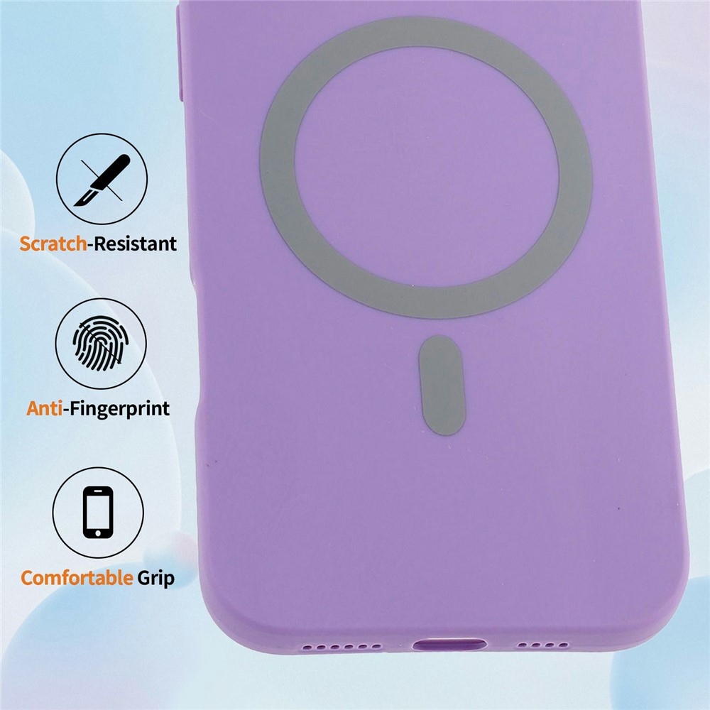 Solide gélový obal s MagSafe na Xiaomi Redmi Note 15 Pro 5G - fialový