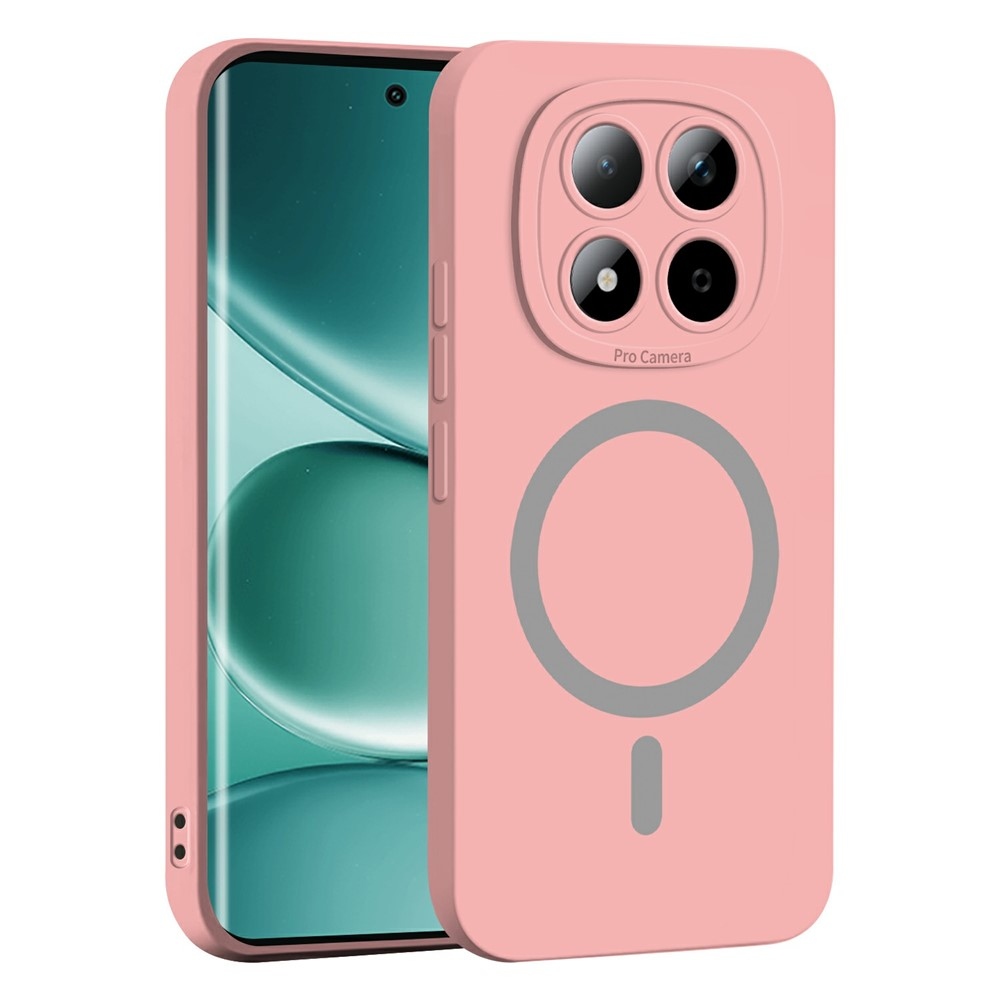 Solide gélový obal s MagSafe na Xiaomi Redmi Note 15 Pro 5G - ružový