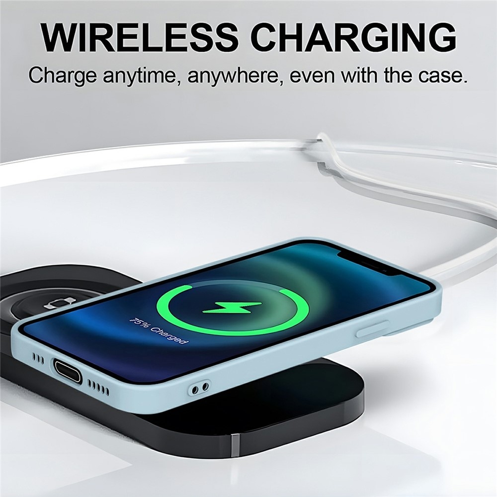 Solide gélový obal s MagSafe na Xiaomi Redmi Note 15 Pro 5G - svetlomodrý