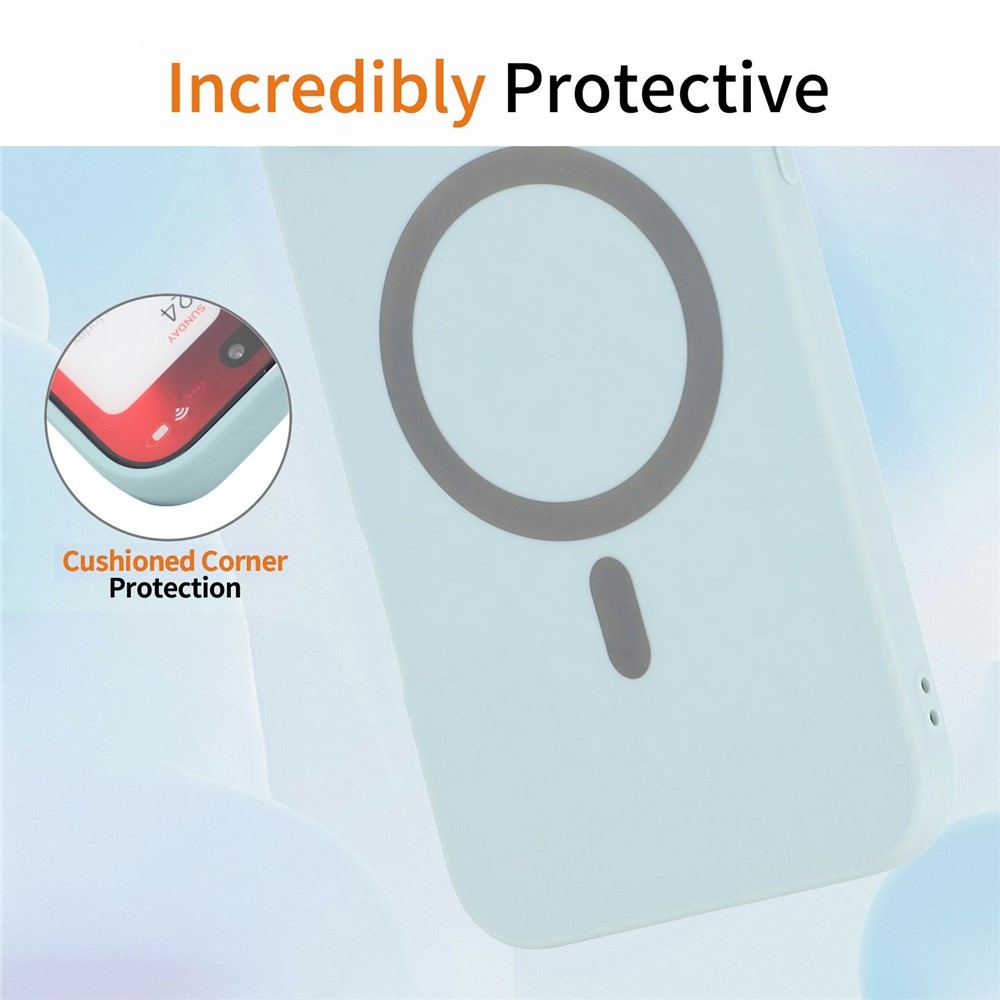 Solide gélový obal s MagSafe na Xiaomi Redmi Note 15 Pro 5G - svetlomodrý