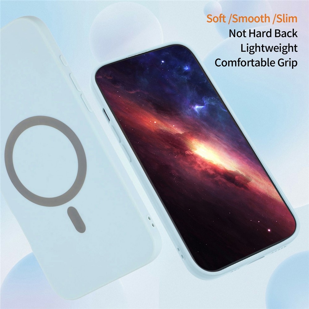 Solide gélový obal s MagSafe na Xiaomi Redmi Note 15 Pro 5G - svetlomodrý