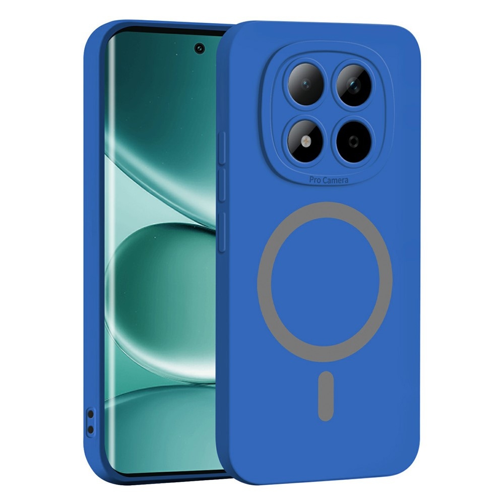 Solide gélový obal s MagSafe na Xiaomi Redmi Note 15 Pro 5G - tmavomodrý