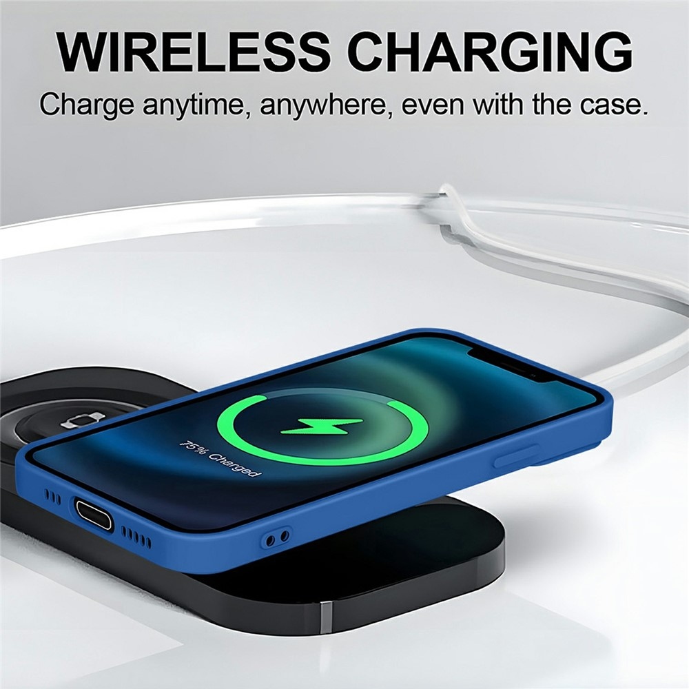 Solide gélový obal s MagSafe na Xiaomi Redmi Note 15 Pro 5G - tmavomodrý