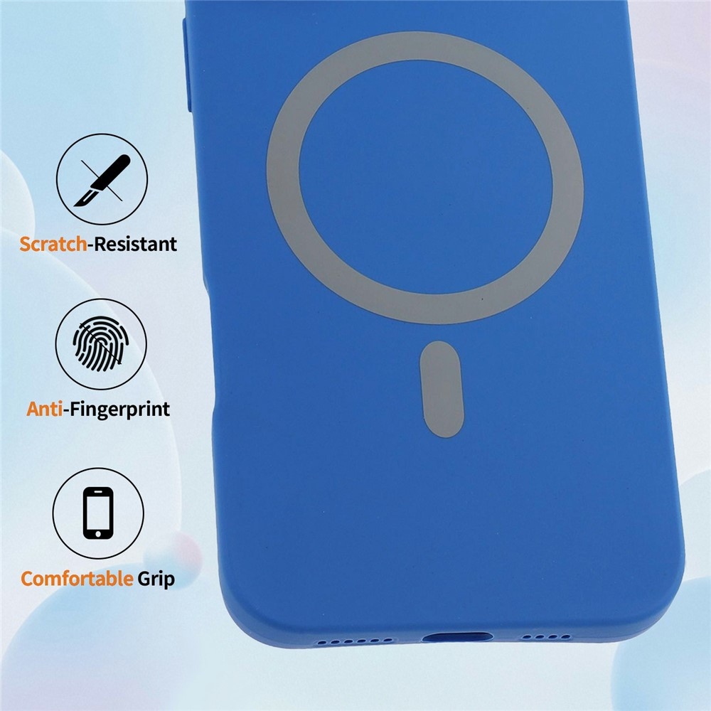 Solide gélový obal s MagSafe na Xiaomi Redmi Note 15 Pro 5G - tmavomodrý