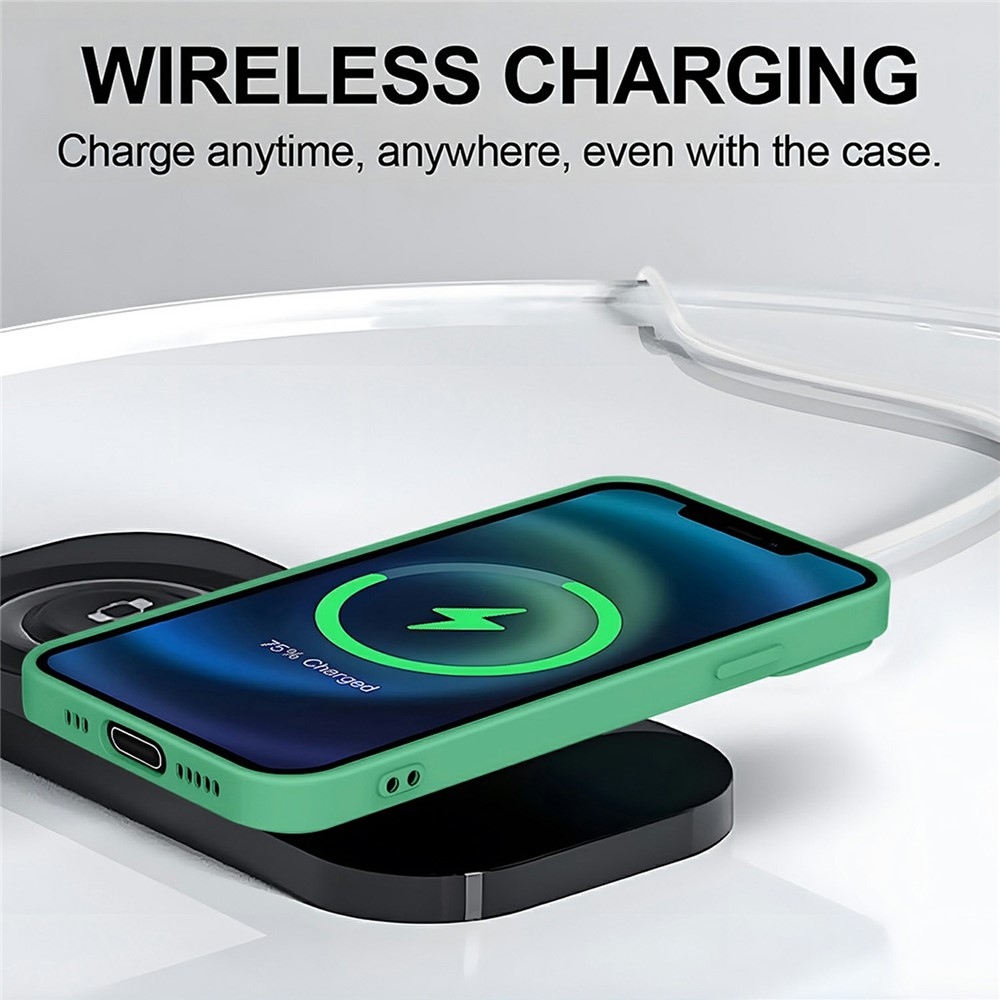 Solide gélový obal s MagSafe na Xiaomi Redmi Note 15 Pro 5G - zelený