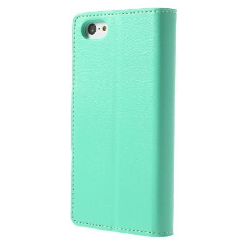 Sonata PU kožené puzdro na iPhone 5C - cyan