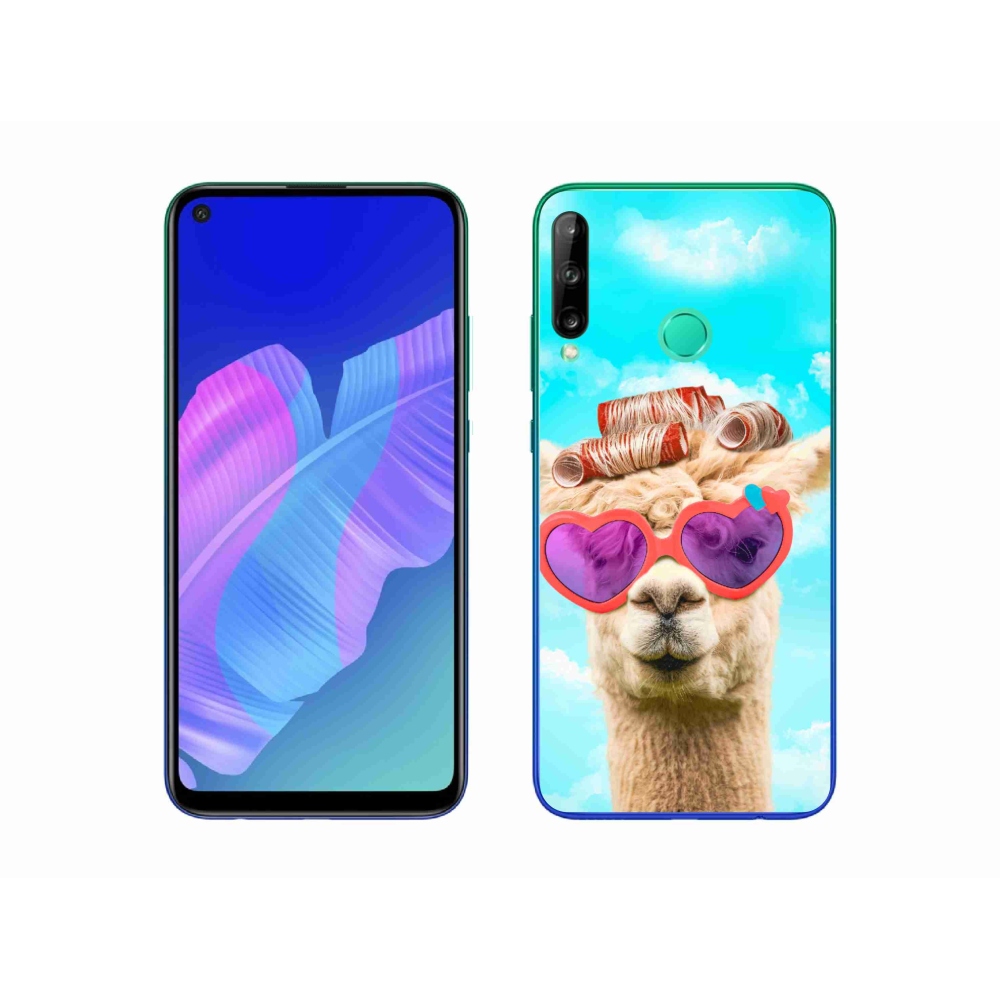 Gelový kryt mmCase na Huawei P40 Lite E - lama s brýlemi