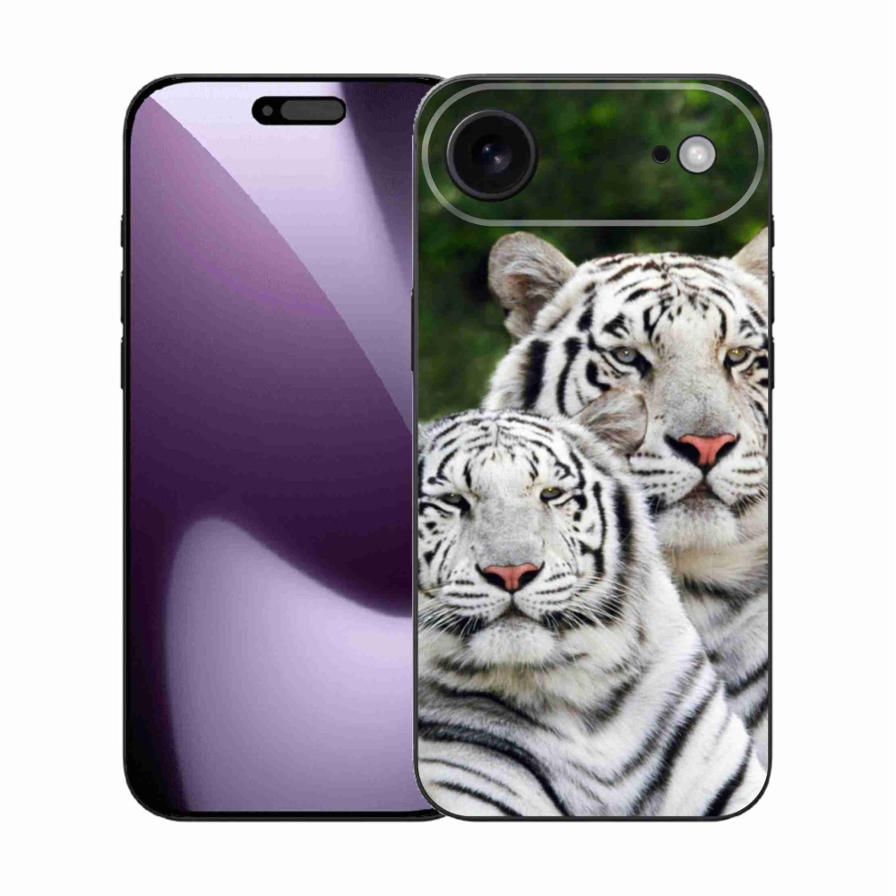 Gélový kryt mmCase na iPhone 17 Air - bieli tigre