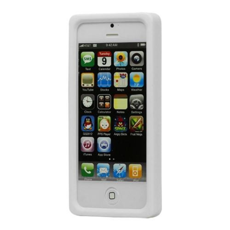 Spark silikónový obal na iPhone SE a iPhone 5 - biely