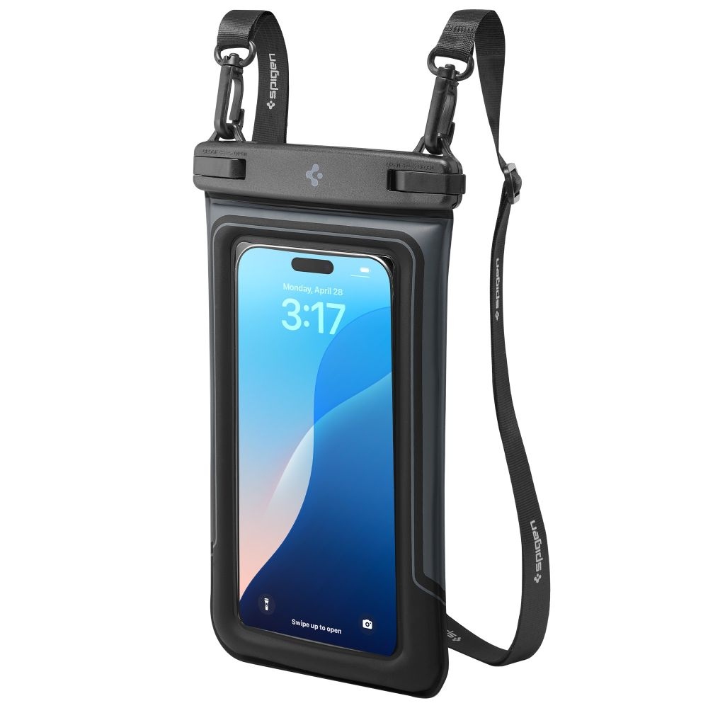 Spigen AquaShield A611P vodotesné plávajúce univerzálne púzdro (2ks) - matné čierne