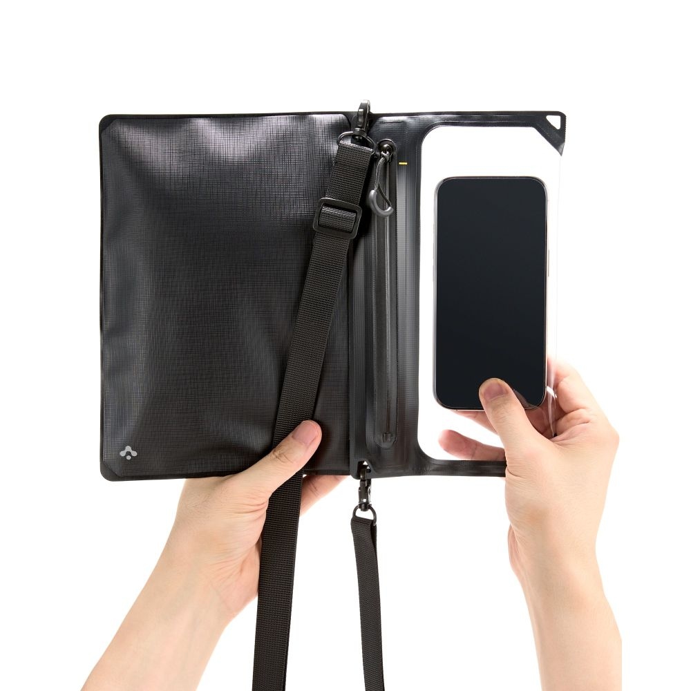 Spigen AquaShield A640 univerzálna vodotesná taška cez rameno a púzdro - čierna