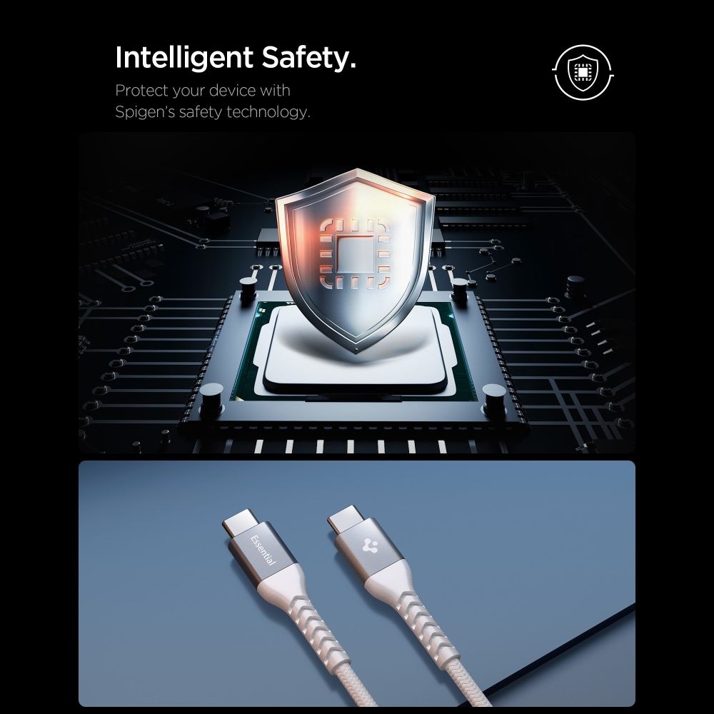 Spigen EB10010CCA dátový kábel USB-C/USB-C 100W 1m - biely