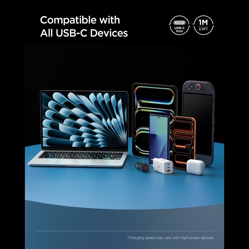 Spigen EB10010CCA dátový kábel USB-C/USB-C 100W 1m - biely