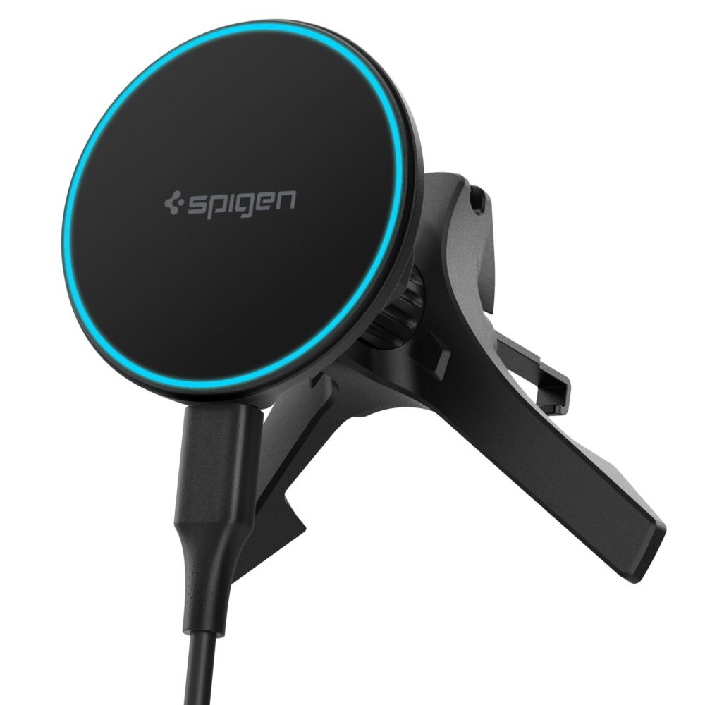 Spigen EV15MAQ magnetický držiak do ventilácie s MagSafe 15W Qi2 - čierny