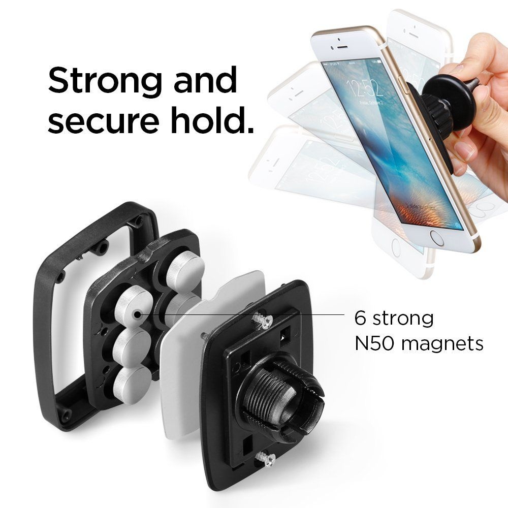 Spigen H12 magnetický držiak do ventilácie do auta čierny