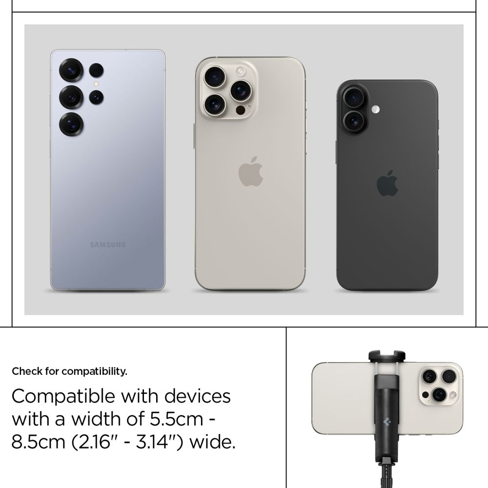 Spigen S541W Bluetooth selfie tyč s trojnožkou - čierna