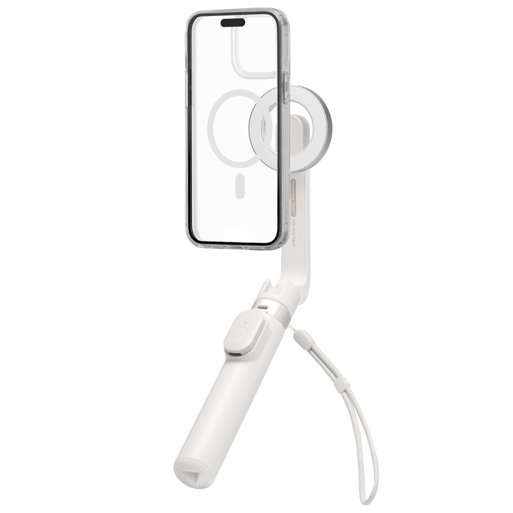 Spigen S571W MagSafe Bluetooth selfie tyč s trojnožkou - béžová