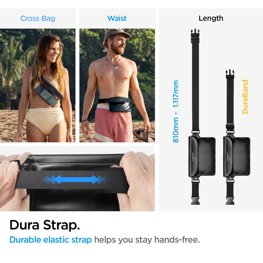 Spigen univerzálne vodotesné púzdro A620 - čierne