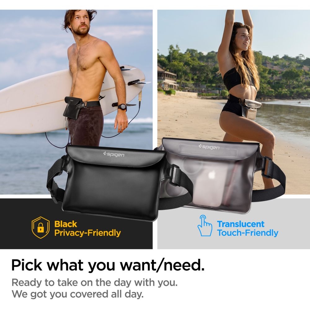 Spigen univerzálne vodotesné púzdro A620 - čierne