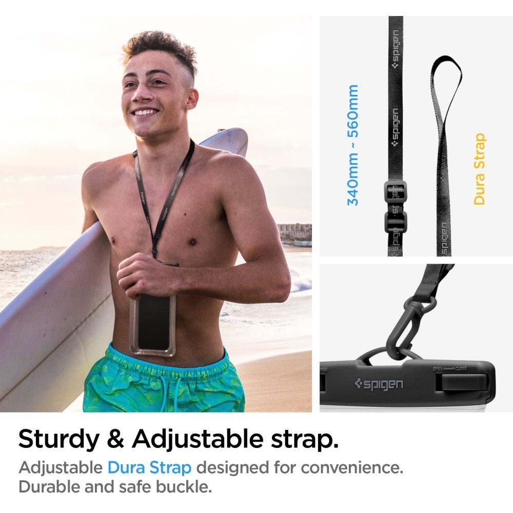 Spigen vodotesné floating univerzálne púzdro A610 - priehľadné