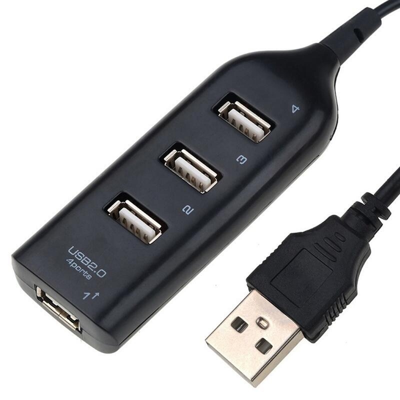 Split USB 2.0 HUB - 4 porty - čierny