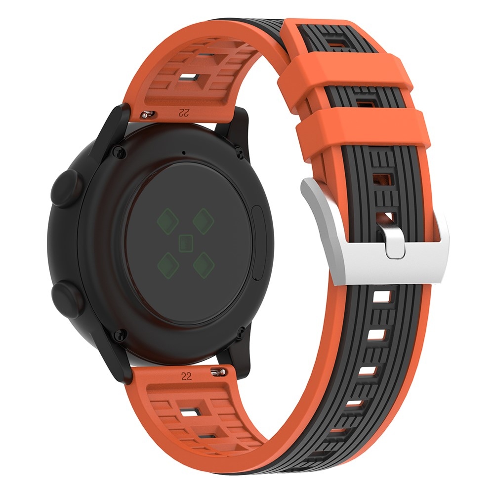 Sports silikónový remienok 20mm na Samsung Galaxy Watch7 44mm/40mm - oranžový/čierny