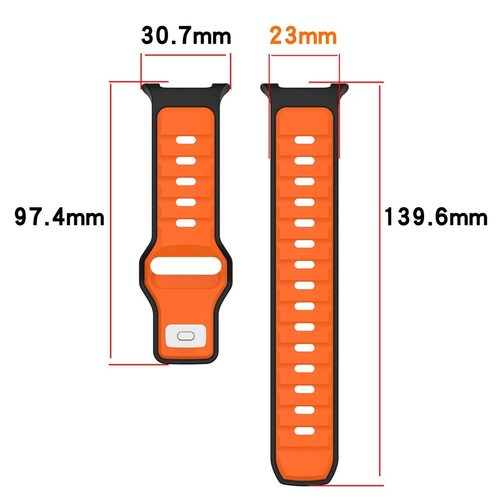 Sports silikónový remienok na Samsung Galaxy Watch8 Classic 46mm/Watch8 44mm/40mm - béžový/fialový
