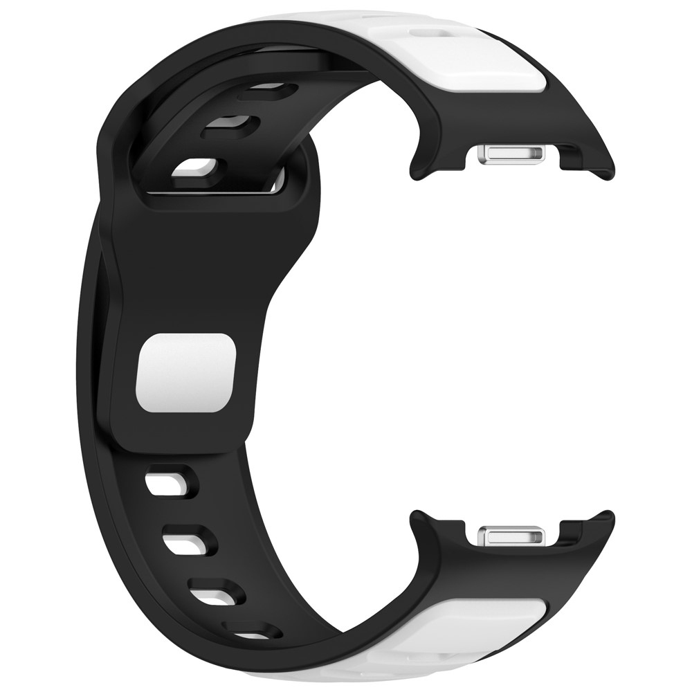 Sports silikónový remienok na Samsung Galaxy Watch8 Classic 46mm/Watch8 44mm/40mm - čierny/biely