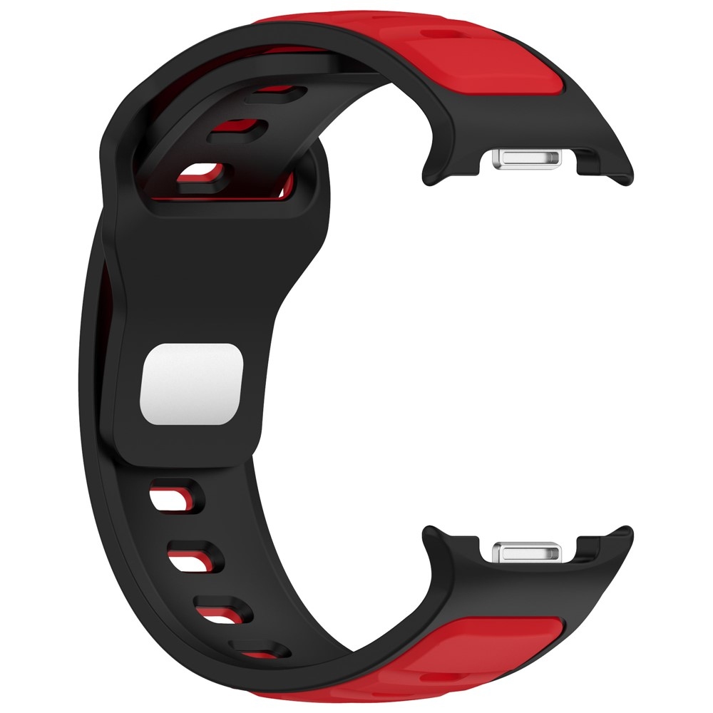 Sports silikónový remienok na Samsung Galaxy Watch8 Classic 46mm/Watch8 44mm/40mm - čierny/červený