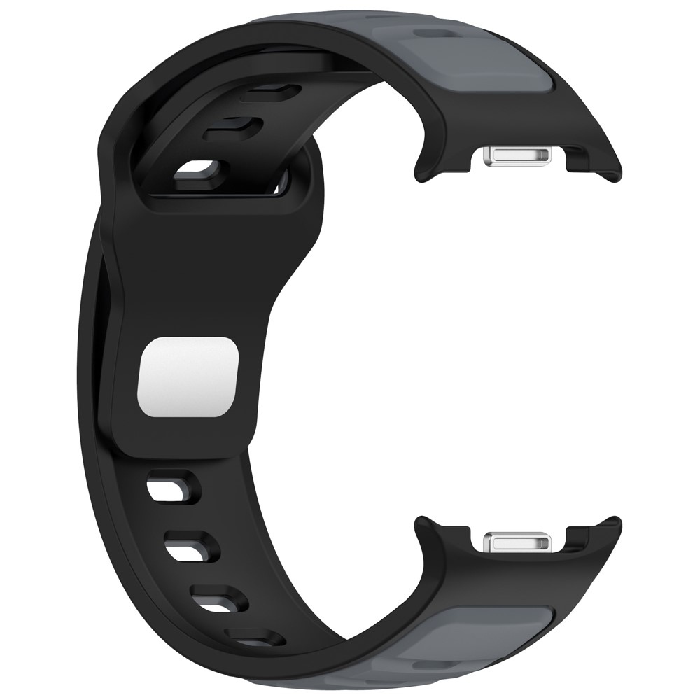 Sports silikónový remienok na Samsung Galaxy Watch8 Classic 46mm/Watch8 44mm/40mm - čierny/sivý