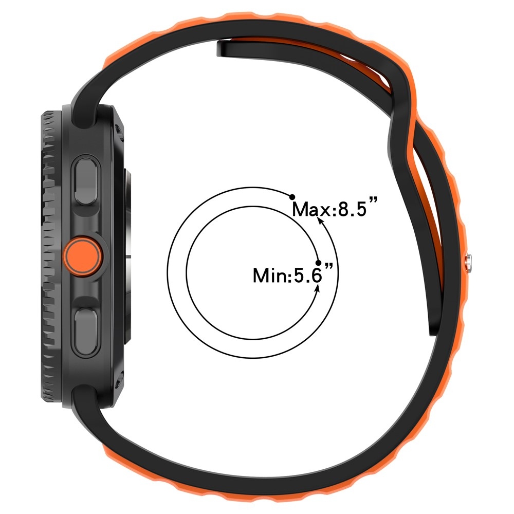 Sports silikónový remienok na Samsung Galaxy Watch8 Classic 46mm/Watch8 44mm/40mm - čierny/zelený