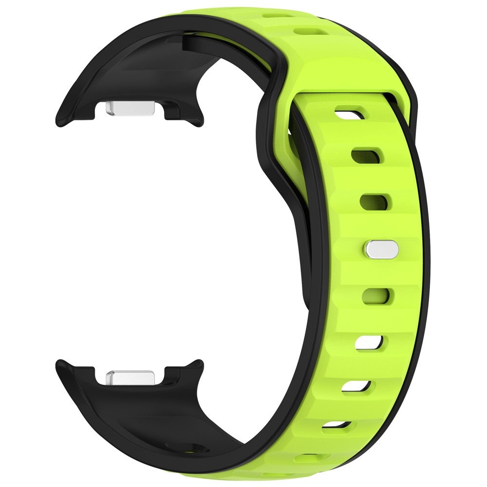 Sports silikónový remienok na Samsung Galaxy Watch8 Classic 46mm/Watch8 44mm/40mm - čierny/zelený
