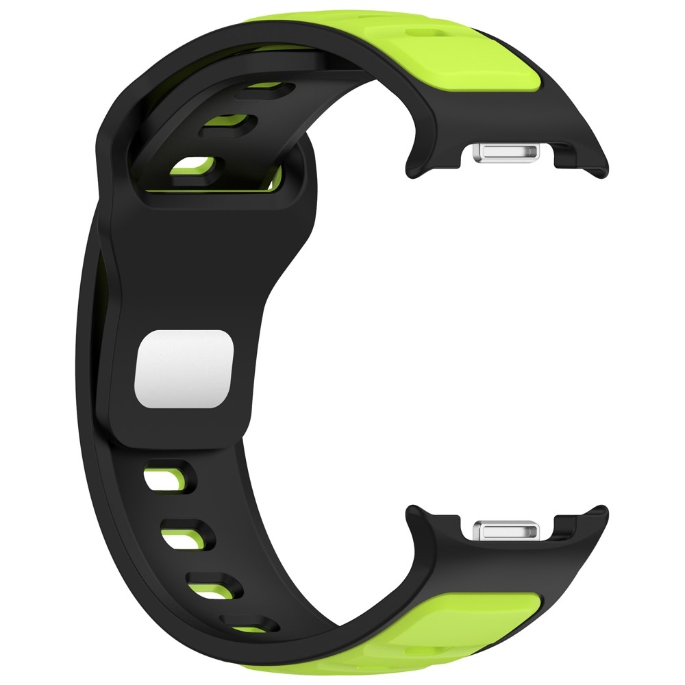 Sports silikónový remienok na Samsung Galaxy Watch8 Classic 46mm/Watch8 44mm/40mm - čierny/zelený
