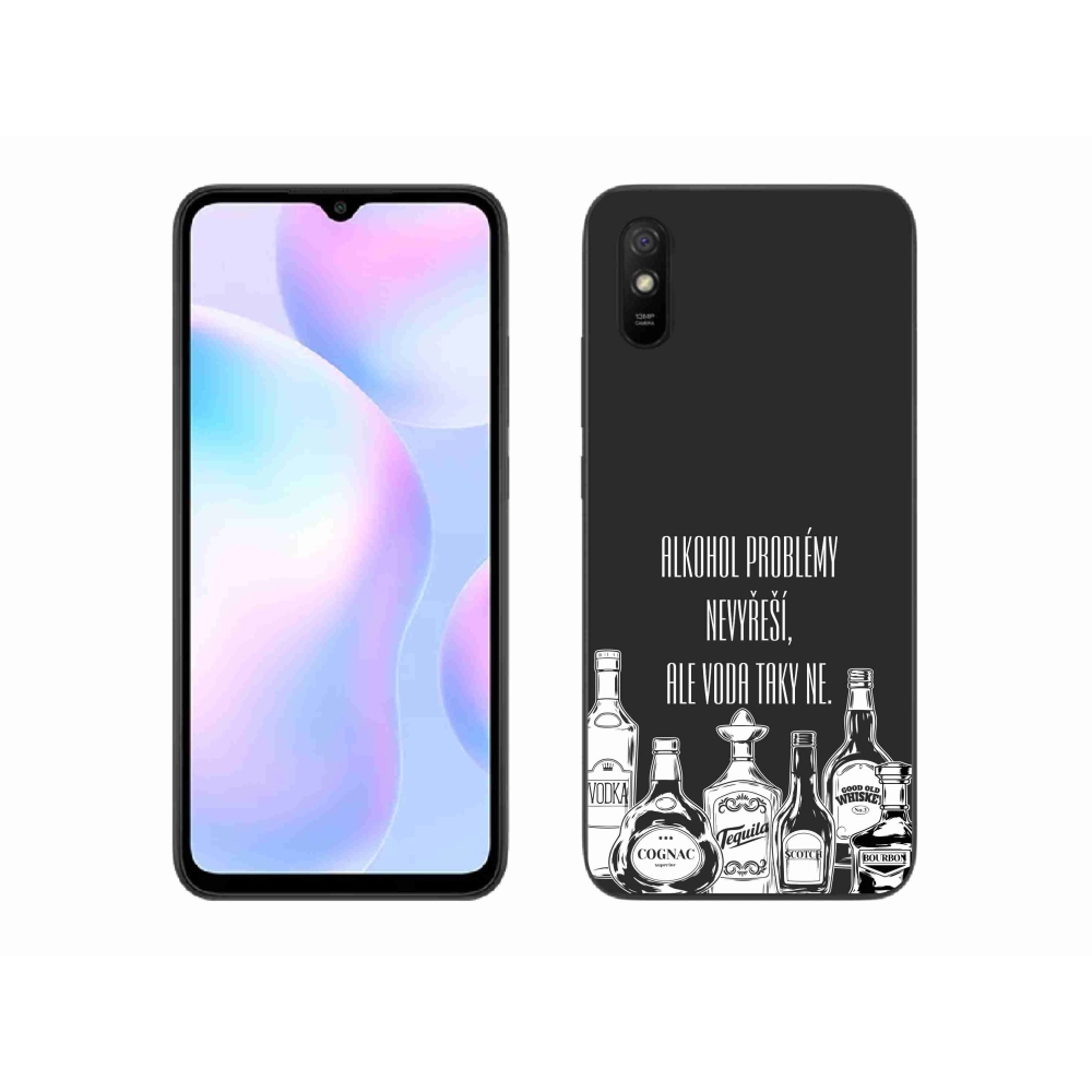 Gélový kryt mmCase na Xiaomi Redmi 9AT - vtipný text čierne pozadie