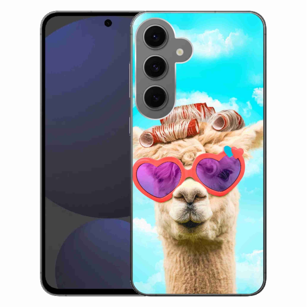 Gélový kryt mmCase na Samsung Galaxy S24 FE - lama s okuliarmi