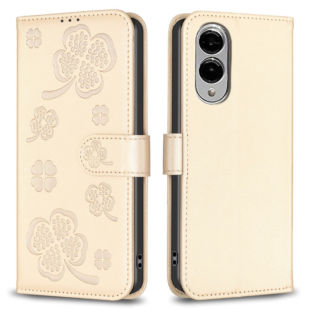 Clover knižkové púzdro na Samsung Galaxy S25 Edge - zlaté