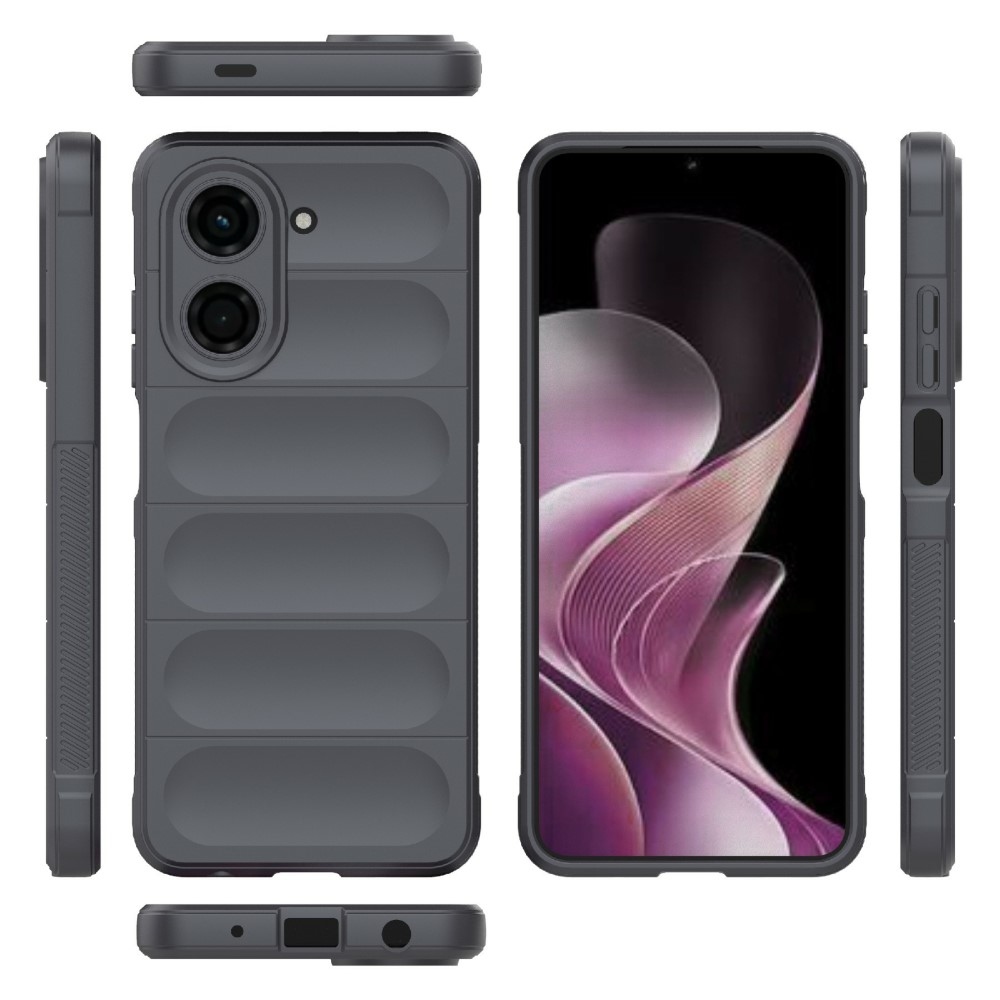 Rugg odolný gélový obal na Xiaomi Redmi A5 (171.7x77.8x8.3mm) - tmavosivý