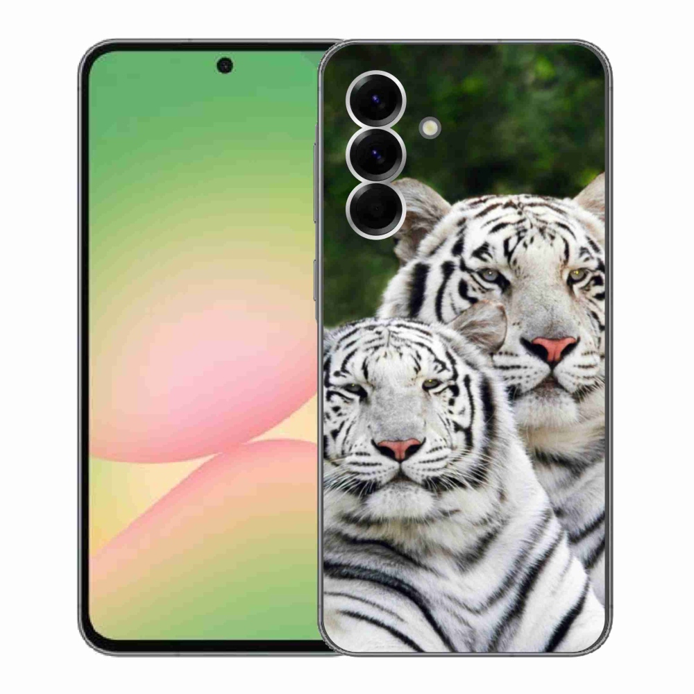 Gélový kryt mmCase na Samsung Galaxy A56 5G - bieli tigre
