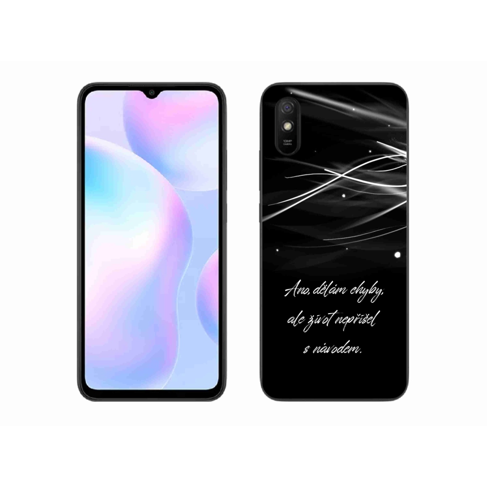 Gélový kryt mmCase na Xiaomi Redmi 9AT - citát čierne pozadie