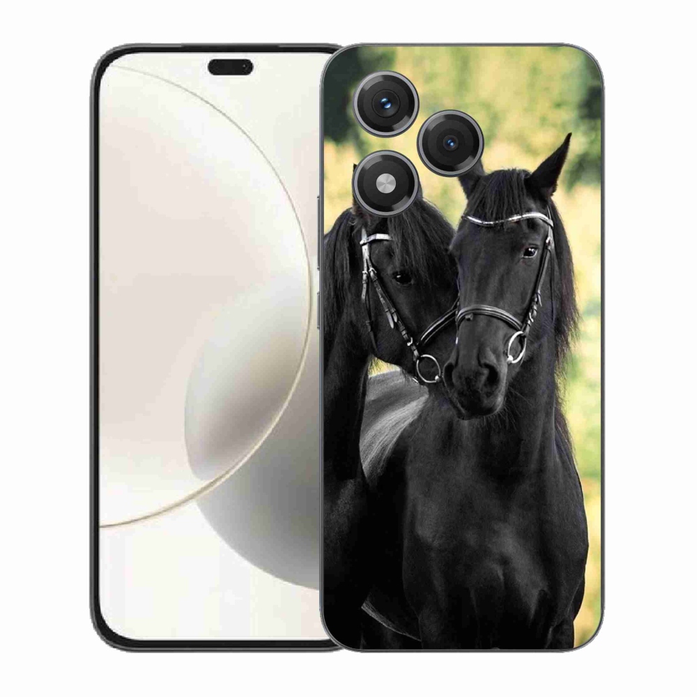 Gélový kryt mmCase na Honor 400 Lite - dva čierne kone