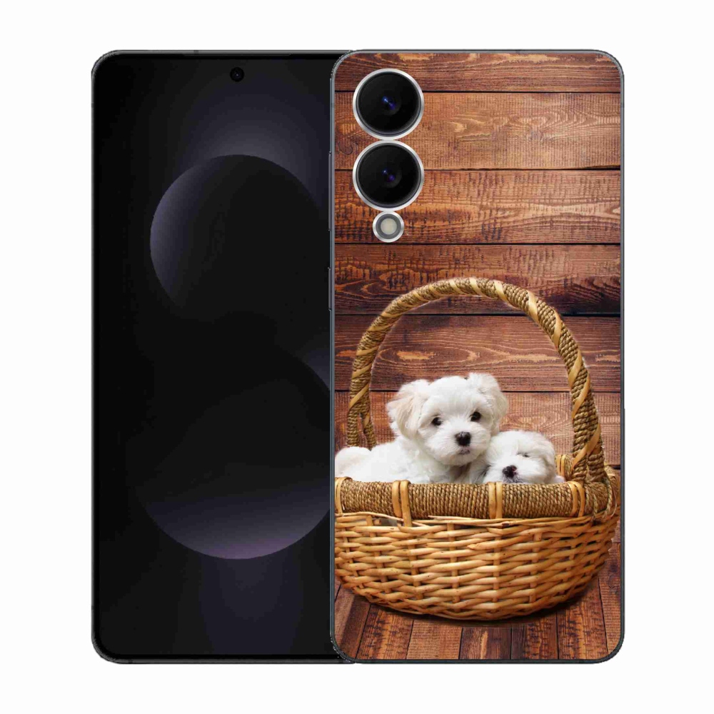 Gélový kryt mmCase na Samsung Galaxy S25 Edge - šteniatka