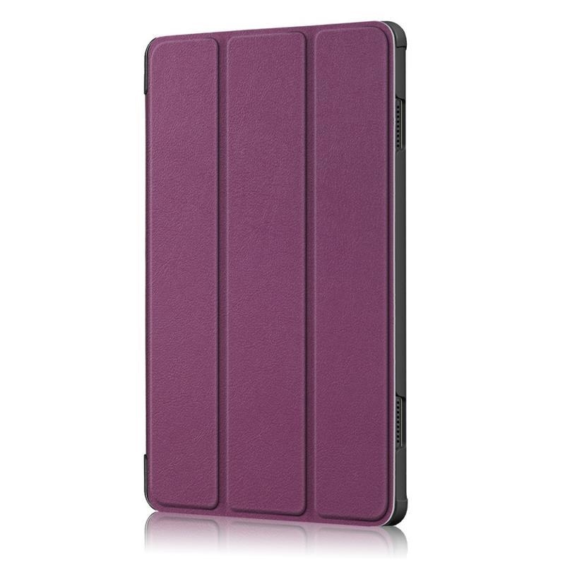 Stand polohovateľné PU kožené puzdro na tablet Lenovo Tab M10 - fialové