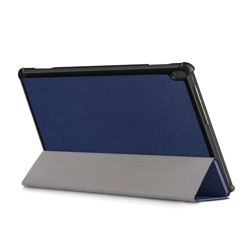 Stand polohovateľné PU kožené puzdro na tablet Lenovo Tab M10 - modré