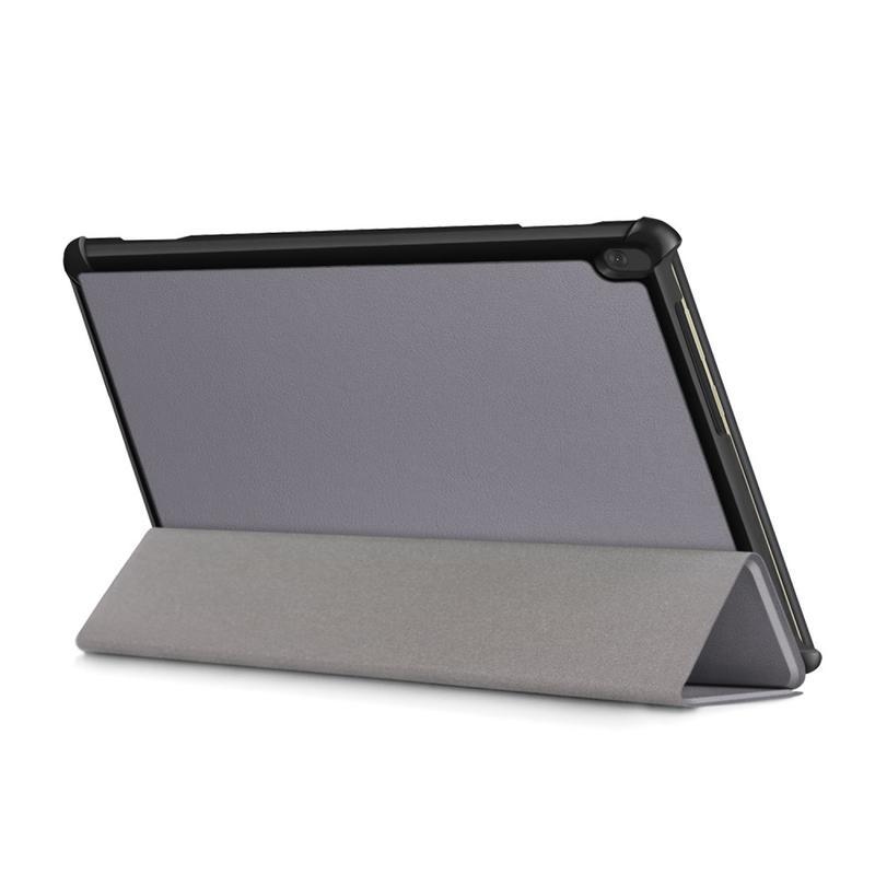 Stand polohovateľné PU kožené puzdro na tablet Lenovo Tab M10 - šedé