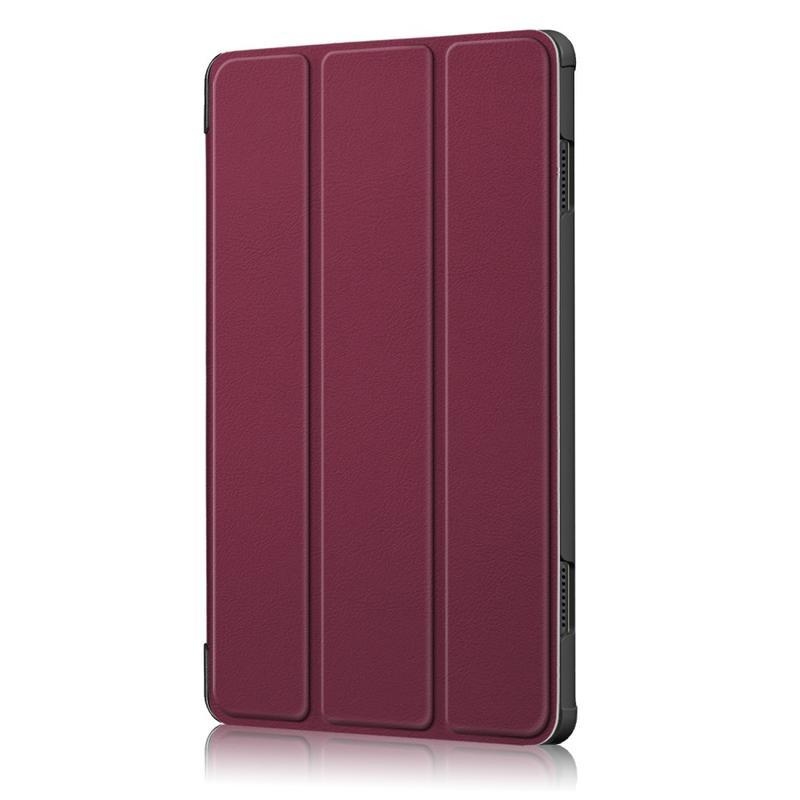 Stand polohovateľné PU kožené puzdro na tablet Lenovo Tab M10 - vínové