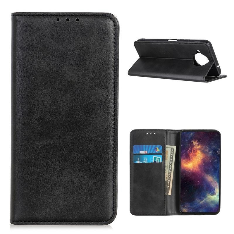 Stand PU kožené peněženkové puzdro na mobil Xiaomi Mi 10T Lite 5G - čierne