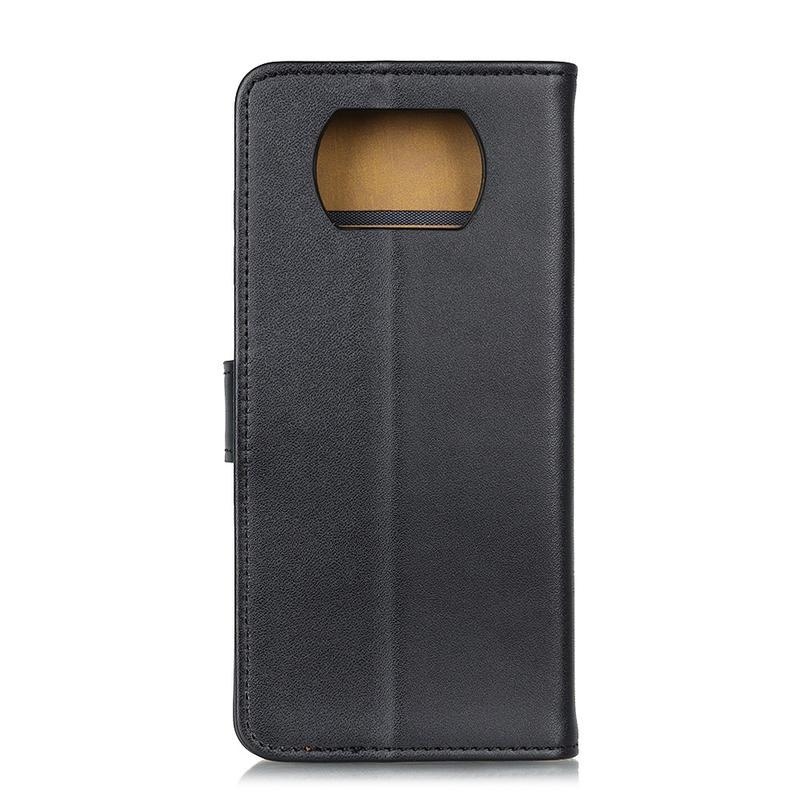 Stand PU kožené peněženkové puzdro na mobil Xiaomi Poco X3/X3 Pro - čierne