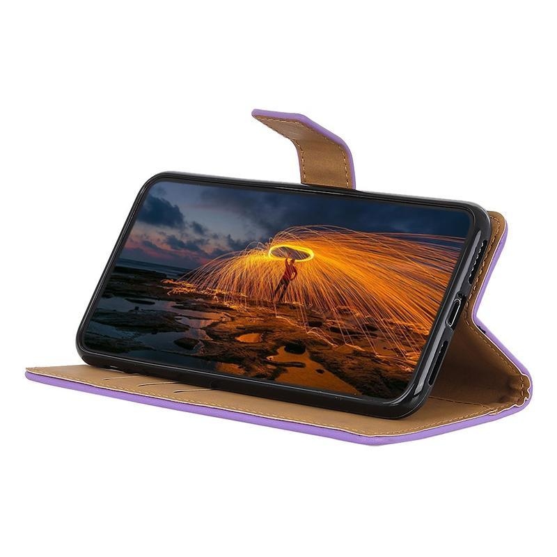 Stand PU kožené peněženkové puzdro na mobil Xiaomi Poco X3/X3 Pro - fialové